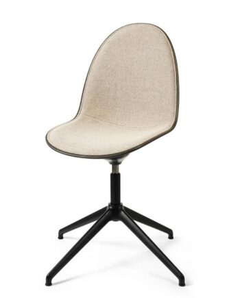 Mater Eternity Swivel Spisebordsstol Sort Base   Polstret 218 Beige