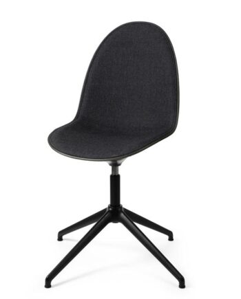 Mater Eternity Swivel Spisebordsstol Sort Base   Polstret 198 Grå