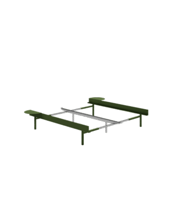Moebe Bed Sengeramme 90-180 Cm Med Høje Ben Pine Green