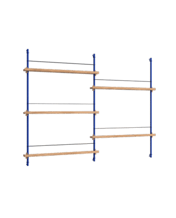 Moebe Magazine Shelving Ms 115   Røget Eg Deep Blue