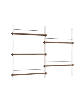 Moebe Magazine Shelving Ms 115   Røget Eg Hvid