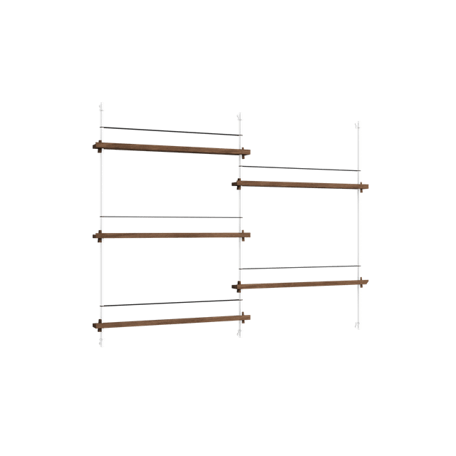 Moebe Magazine Shelving Ms 115 Røget Eg Hvid