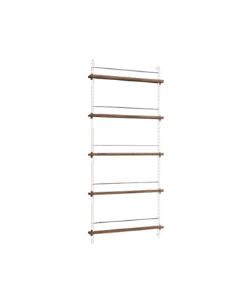 Moebe Magazine Shelving Ms 180   Røget Eg Hvid