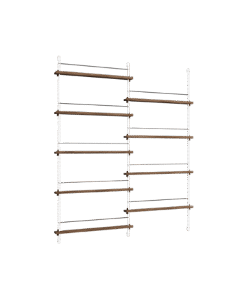 Moebe Magazine Shelving Ms 180   Røget Eg Hvid