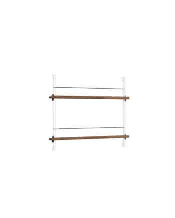 Moebe Magazine Shelving Ms 65   Røget Eg Hvid