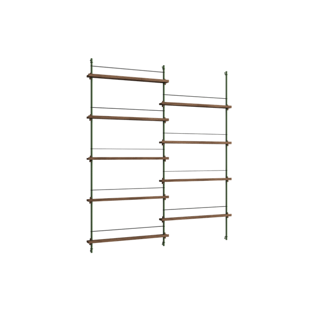 Moebe Magazine Shelving Ms 180 Røget Eg Pine Green