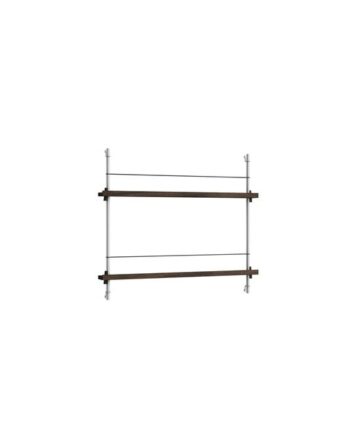 Moebe Magazine Shelving Ms 65   Røget Eg Rustfri Stål