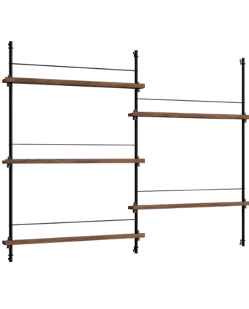 Moebe Magazine Shelving Ms 115   Røget Eg Sort