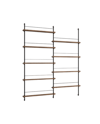 Moebe Magazine Shelving Ms 180   Røget Eg Sort