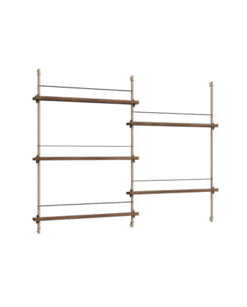 Moebe Magazine Shelving Ms 115   Røget Eg Warm Grey