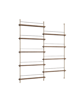Moebe Magazine Shelving Ms 180   Røget Eg Warm Grey