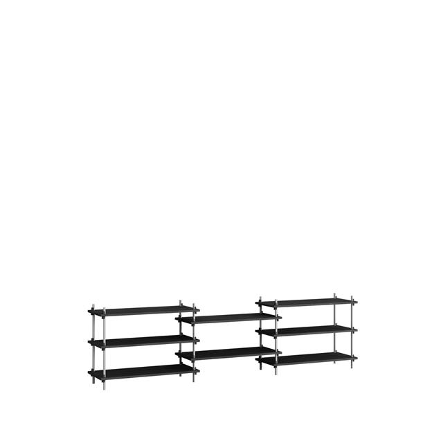 Moebe Shelving 65 Sort Rustfri Stål