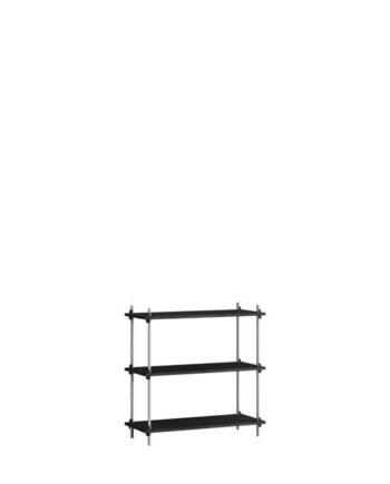 Moebe Shelving   85     Sort Rustfri Stål