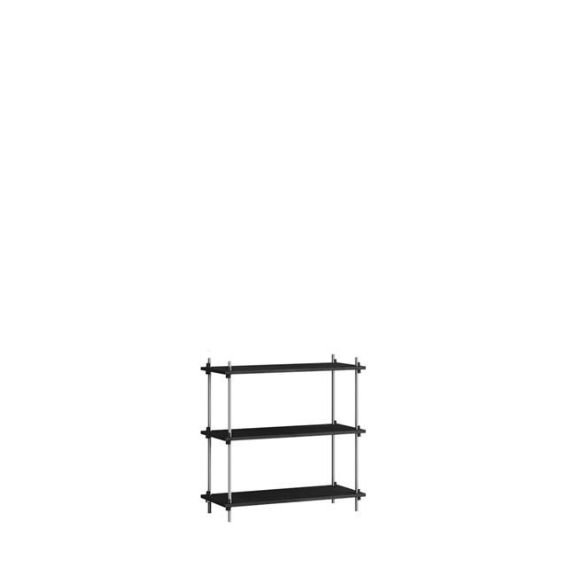 Moebe Shelving 85 Sort Rustfri Stål