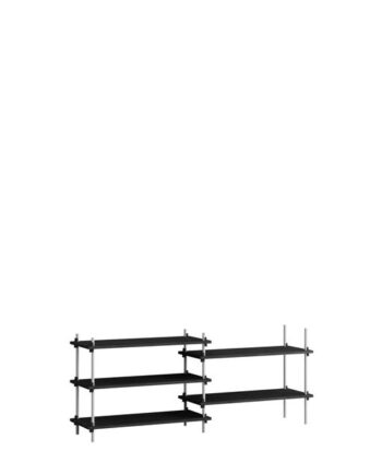 Moebe Shelving   65     Sort Rustfri Stål