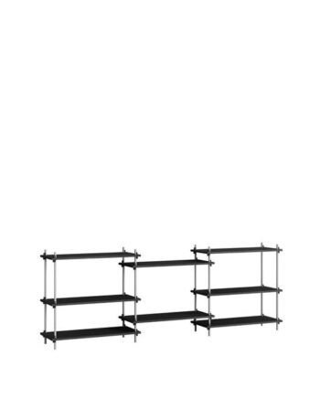 Moebe Shelving   85     Sort Rustfri Stål