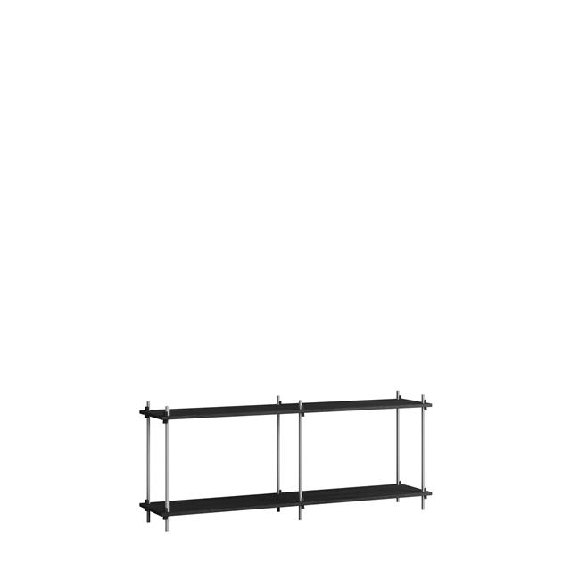 Moebe Shelving 65 Sort Rustfri Stål