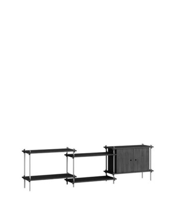 Moebe Shelving   65     Sort Rustfri Stål