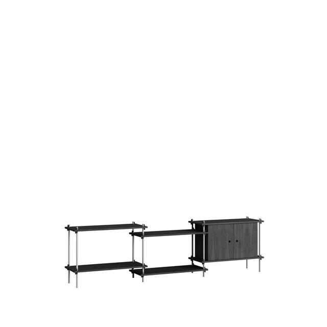 Moebe Shelving 65 Sort Rustfri Stål