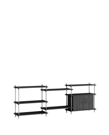 Moebe Shelving   85     Sort Rustfri Stål