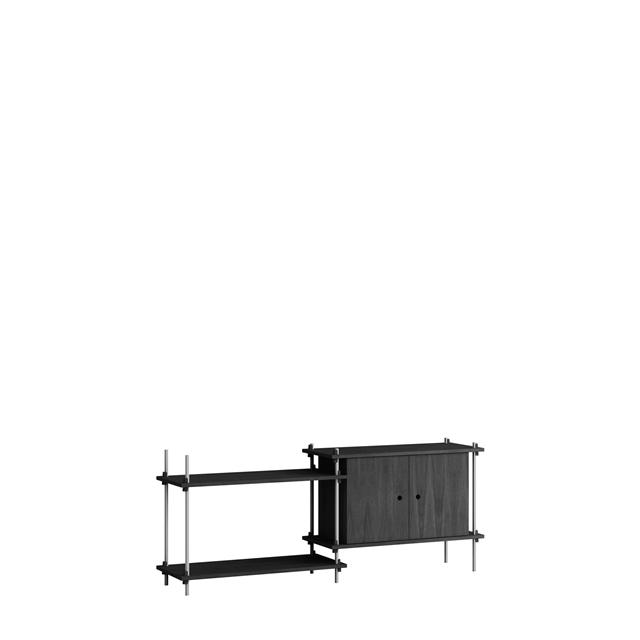 Moebe Shelving 65 Sort Rustfri Stål