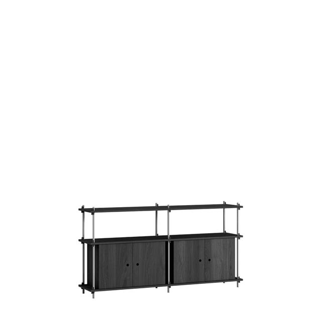 Moebe Shelving 85 Sort Rustfri Stål