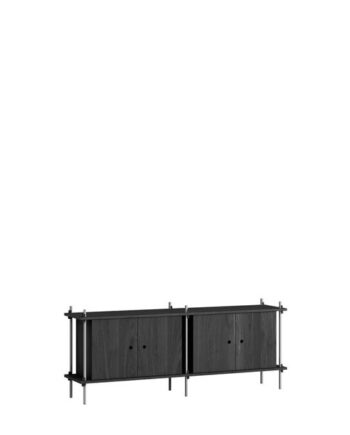 Moebe Shelving   65     Sort Rustfri Stål