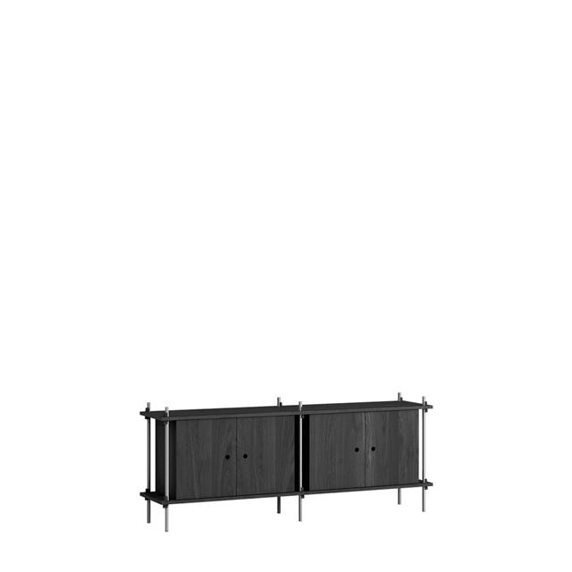 Moebe Shelving 65 Sort Rustfri Stål