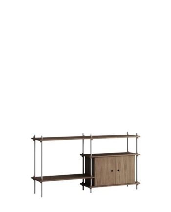 Moebe Shelving   85   Dc Røget Eg Rustfri Stål