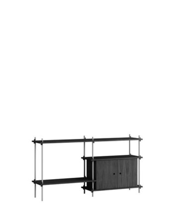Moebe Shelving   85   Dc Sort Rustfri Stål