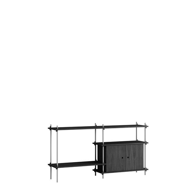 Moebe Shelving 85 Dc Sort Rustfri Stål