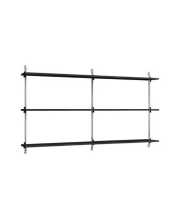 Moebe Wall Shelving Ws 85     Sort Rustfri Stål