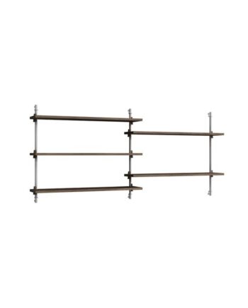 Moebe Wall Shelving Ws 65   Røget Eg Rustfri Stål