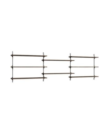 Moebe Wall Shelving Ws 65   Røget Eg Rustfri Stål