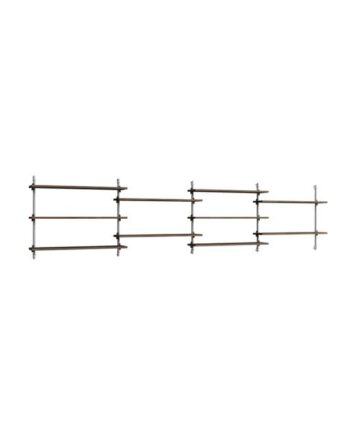 Moebe Wall Shelving Ws 65   Røget Eg Rustfri Stål