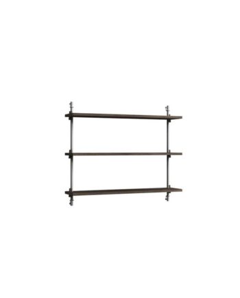 Moebe Wall Shelving Ws 65   Røget Eg Rustfri Stål