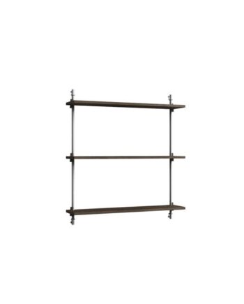 Moebe Wall Shelving Ws 85   Røget Eg Rustfri Stål