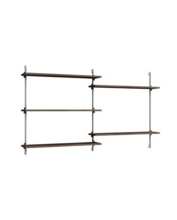 Moebe Wall Shelving Ws 85   Røget Eg Rustfri Stål
