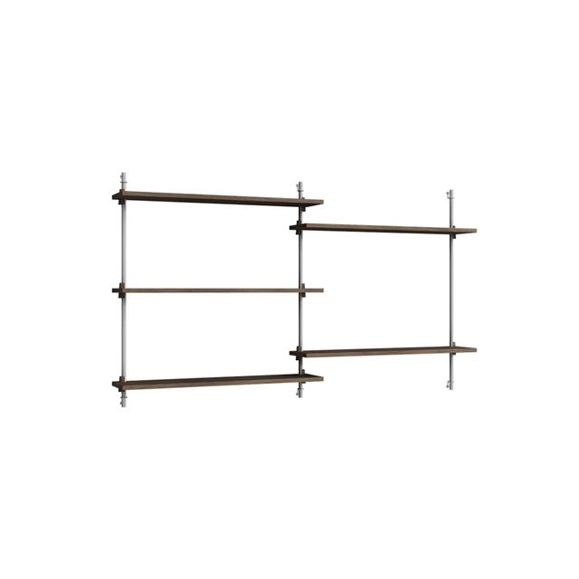 Moebe Wall Shelving Ws 85 Røget Eg Rustfri Stål