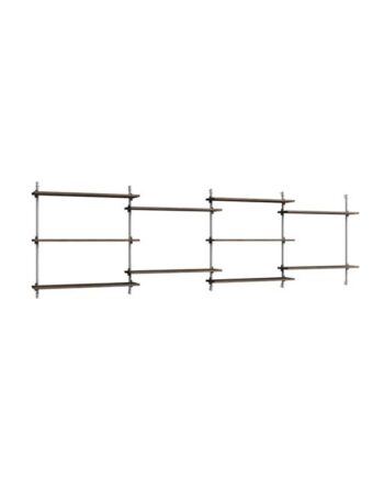 Moebe Wall Shelving Ws 85   Røget Eg Rustfri Stål