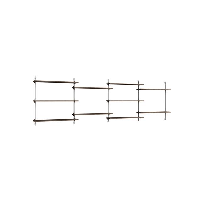 Moebe Wall Shelving Ws 85 Røget Eg Rustfri Stål