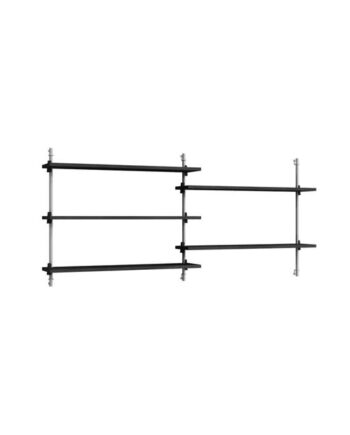 Moebe Wall Shelving Ws 65   Sort Rustfri Stål