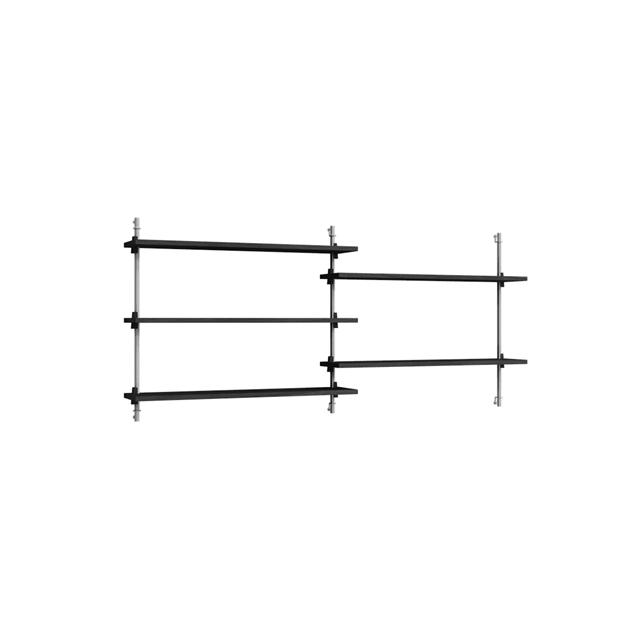 Moebe Wall Shelving Ws 65 Sort Rustfri Stål