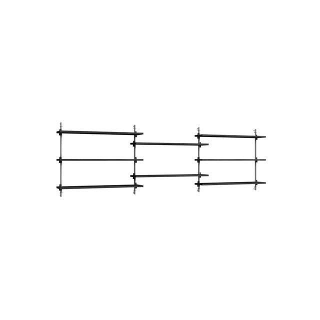Moebe Wall Shelving Ws 65 Sort Rustfri Stål
