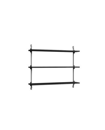 Moebe Wall Shelving Ws 65   Sort Rustfri Stål