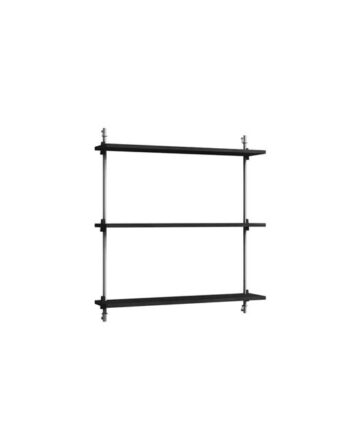 Moebe Wall Shelving Ws 85   Sort Rustfri Stål