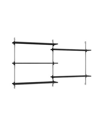 Moebe Wall Shelving Ws 85   Sort Rustfri Stål