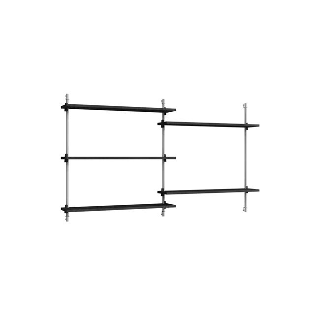 Moebe Wall Shelving Ws 85 Sort Rustfri Stål