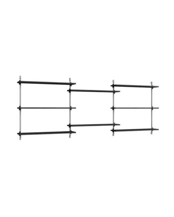 Moebe Wall Shelving Ws 85   Sort Rustfri Stål