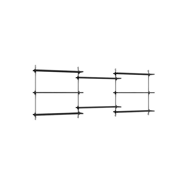 Moebe Wall Shelving Ws 85 Sort Rustfri Stål